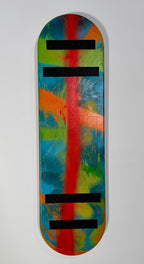 Balance Board artesanal pintada con spray respetuoso. Para niños, hecha en España