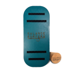 Tabla de equilibrio Balance Surfers Edición Minimal en color Aqua con rodillo de corcho natural y diseño funcional